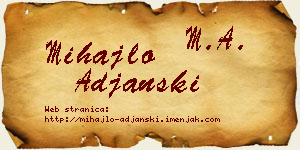 Mihajlo Ađanski vizit kartica